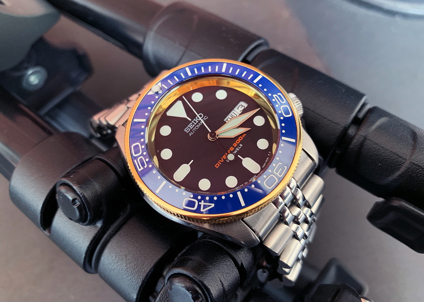 SEIKO SKX007 Golden Ocean | Blue ceramic | 24ct gold plating - Watch